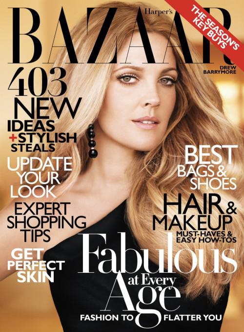 Drew Barrymore pose pour le Harper’s Bazaar!