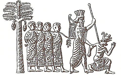 Cambyses II capturing Psamtik III (Sceau persan du VIème s