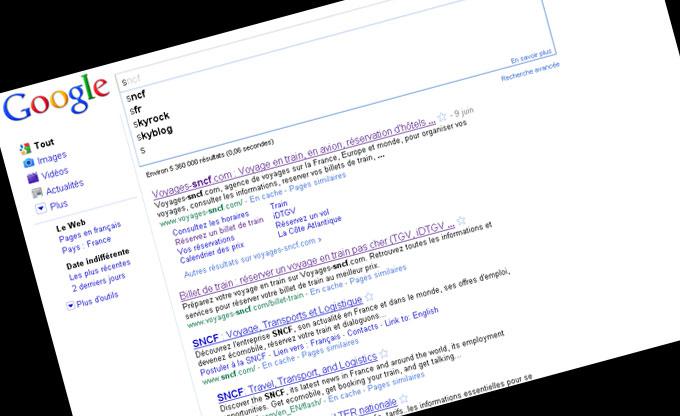 Recherche instantanée Google
