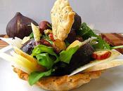 Tartelette salade d'automne brebis, figue, noisette roquette