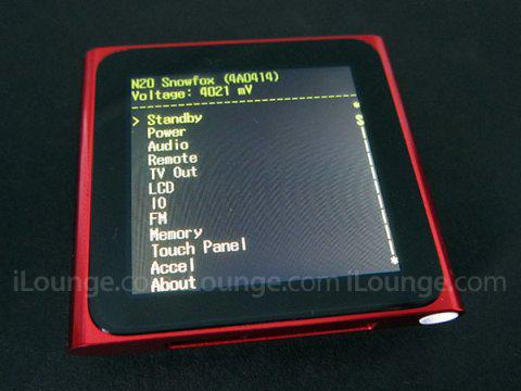 Un mode diagnostic sur le nouvel iPod Nano