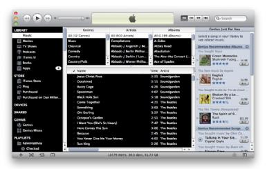 Un fond noir pour iTunes 10
