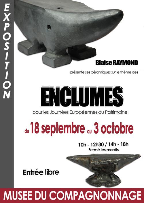 Exposition « Enclumes » de Blaise Raymond au Musée du Compagnonnage de Tours (37)
