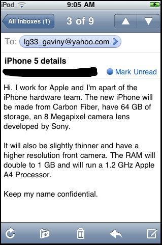 Des détails sur l’iPhone 5 ?