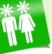 Generique - homme + femme - vert panneau - picto