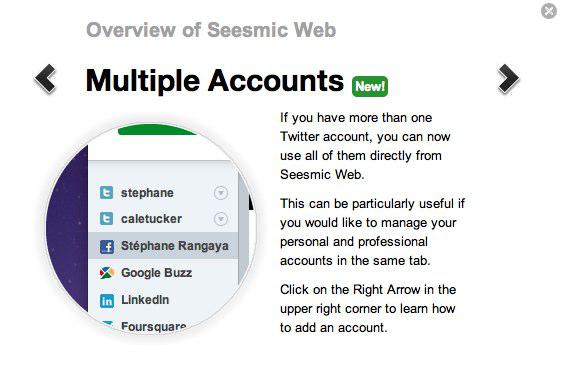 seesmic web 2 Seesmic Web supporte plusieurs comptes Twitter et raccourcit automatiquement les URL