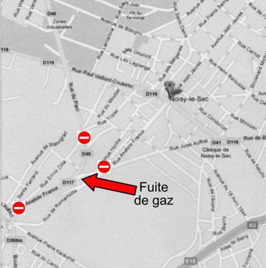 FLASH : Fuite de gaz à Noisy-le-Sec. Importantes perturbations de trafic routier et RATP