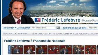 Capture du site de Frédéric Lefebvre (DR) 