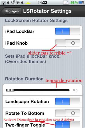 LSRotator : votre lockscreen en mode paysage !
