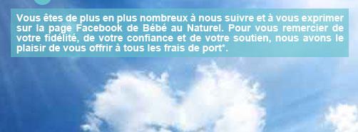 BEBE AU NATUREL : FDP gratuits !!!!!!!!