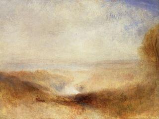 Turner - Paysage avec une rivière et une baie au loin, vers 1845