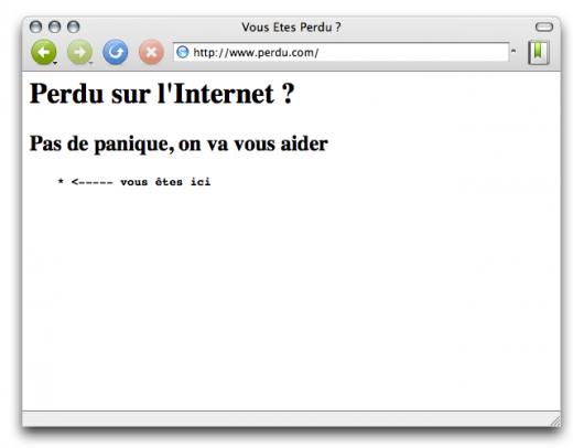 perdu sur internet