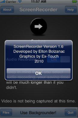 ScreenRecorder maintenant pour iOS 4