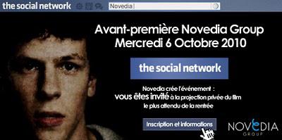 Evènement Novedia : The Social Network, le film
