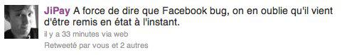Le monde s'écroule... Enfin non, juste Facebook qui bug !!