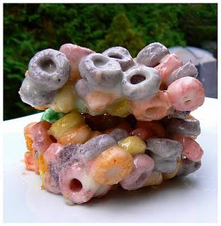 Carrés aux fruits amusants