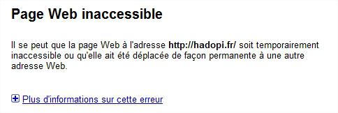 Hadopi.fr victime d’une attaque DDOS ?