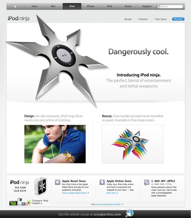 Nouveau produit Apple: l'iPod Ninja...