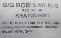 Big Bob's Meat - saucisse Bratwurst