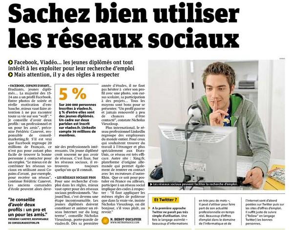 ConseilsMarketing.fr dans le journal Métro