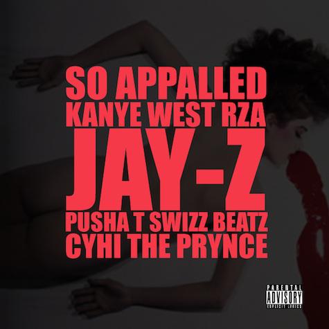 NOUVELLE CHANSON :  Kanye West feat Jay-Z, Swizz Beatz, Cyhi Da Prynce, RZA & Pusha T – SO APPALLED