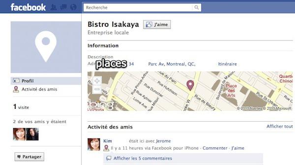 facebook places 3 Facebook Places maintenant offert au Canada