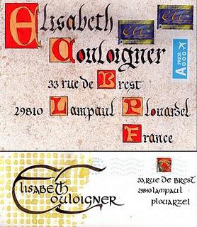 Art postal : à l'occasion de mon anniversaire.