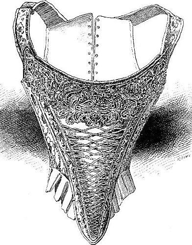 1820-Corset en brocart dor Musee des Arts decoratifs