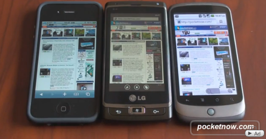 Windows Mobile 7 vs iOS 4 : 3 rounds en vidéos