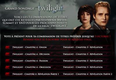 Breaking Dawn 1 & 2 : choisissez les titres français
