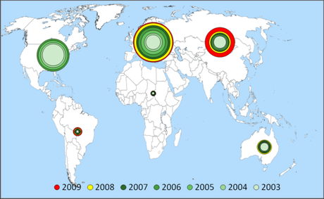 Expansion mondiale du jeu en ligne 2003-2009(small)