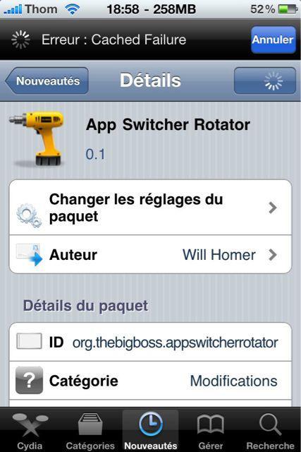 La barre multitâche en mode paysage grâce à : App Switcher Rotator
