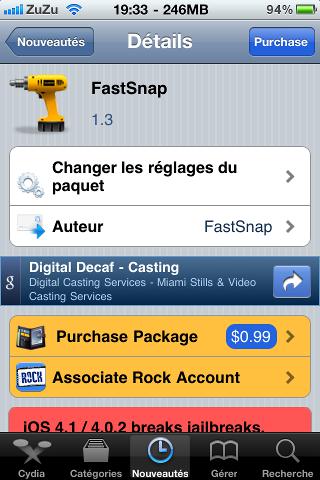 Tweak Cydia – FastSnap, prendre des photos avec les boutons volume