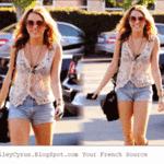 Miley Cyrus leaves Chuck's Vintage store around Melrose ... on Twitpic