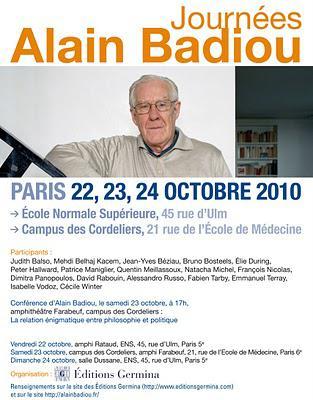 Journées Alain Badiou