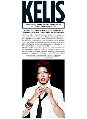 Kelis dans Wonderlang magazine 