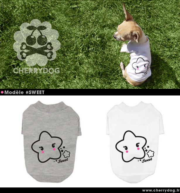 Les tshirts pour chiens Cherry Dog