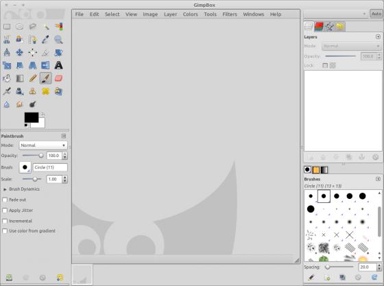 GIMPBox – Utiliser une version stable de GIMP en mode single Window