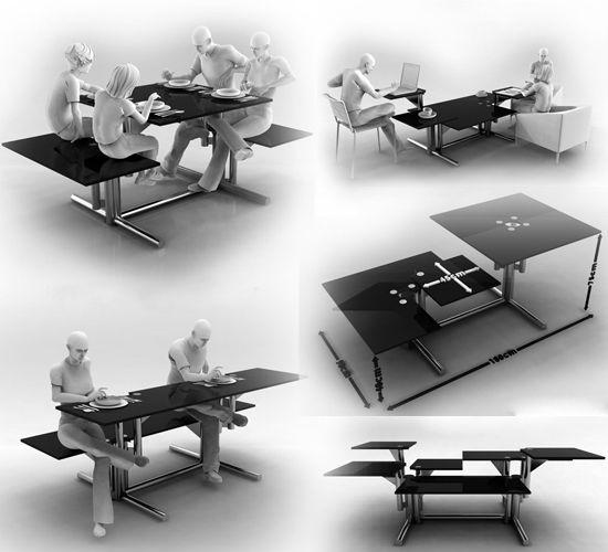 Ajus-(table), un mobilier modulaire de Riccardo Bovo - 1