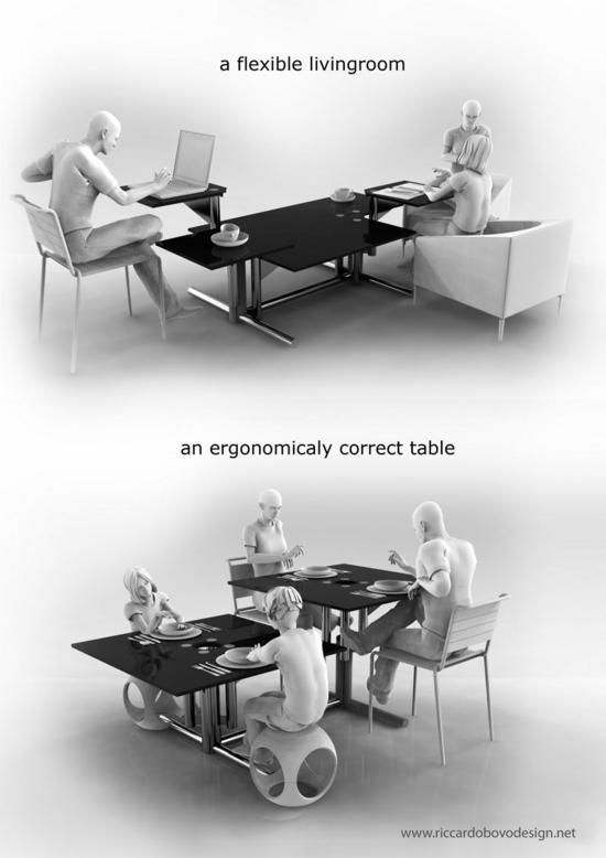 Ajus-(table), un mobilier modulaire de Riccardo Bovo - 5