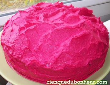 pink cake-dessus