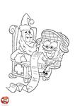 coloriage_bob_eponge_liste_pere_noel
