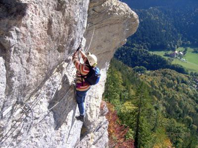 Canton de Neuchâtel, Val-de-Travers, via ferrata du Tichodrome, suisse