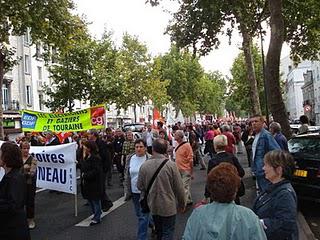 Manifestation contre la réforme des retraites dans les rues de Tours