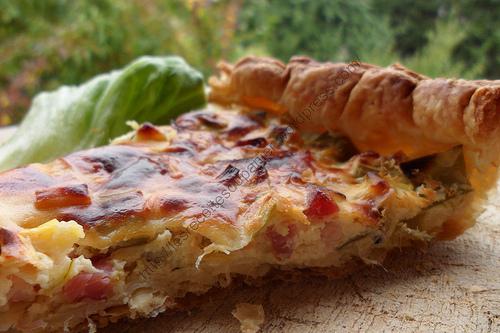 Quiche aux poireaux et aux lardons / Leek and bacon pie