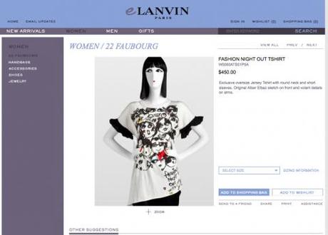 e-lanvin fashion night out t-shirt