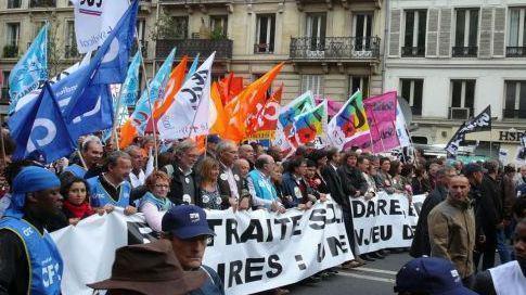 A Paris, le nombre de manifestants s'élevait à 310.000 selon les syndicats. (Photo par Louis Morice)