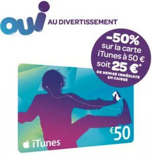 Tout iTunes à -50%, c’est possible avec Carrefour !