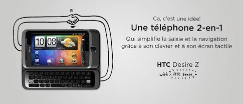 HTC : Desire HD, Desire Z et la nouvelle expérience Sense