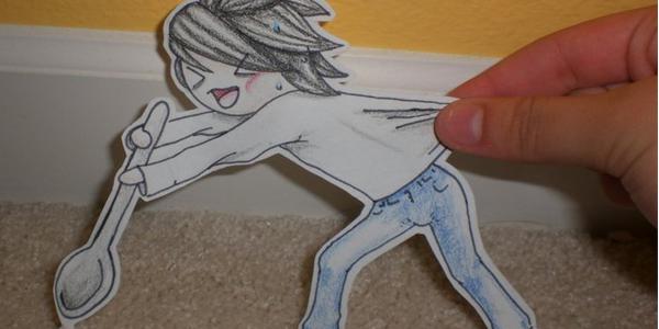 Figurines manga papier en vraie